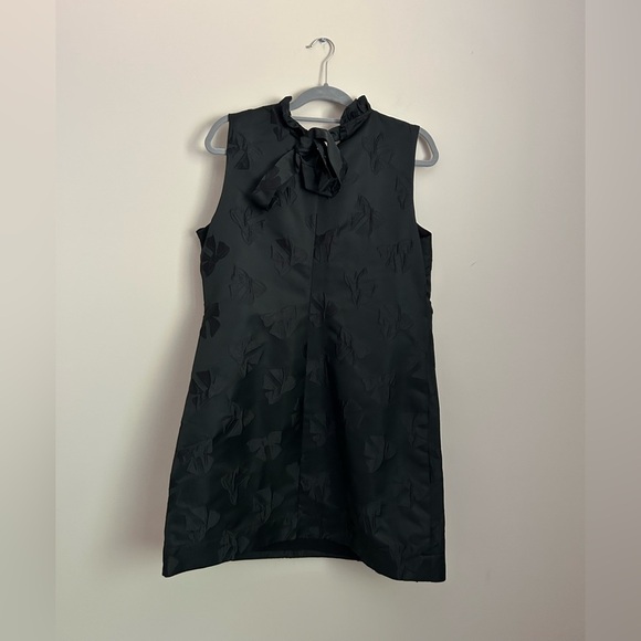 Draper James Black Bow Print Mini Dress Size Large - Picture 8 of 8
